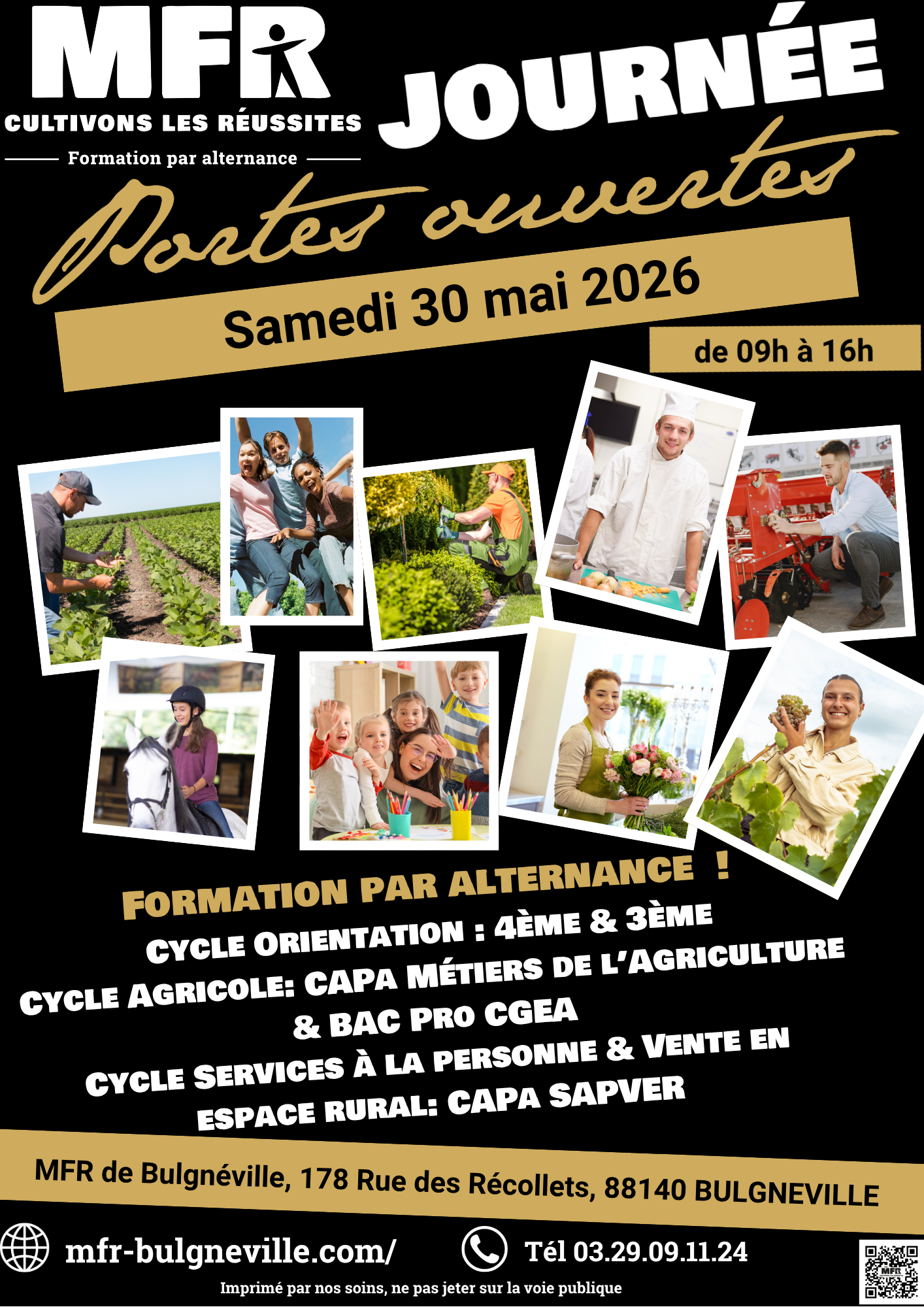 Affiche Portes ouvertes MFR BULGNEVILLE 30 mai 2026